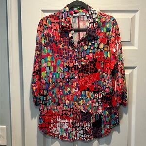 Colorful Abstract Women's Top by SNO SKINS